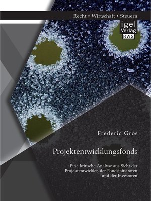 cover image of Projektentwicklungsfonds